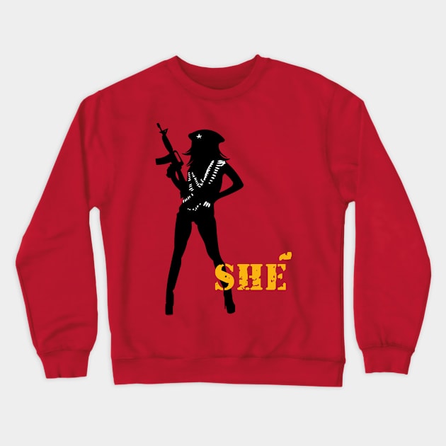 Luz She Crewneck Sweatshirt by Meta Cortex